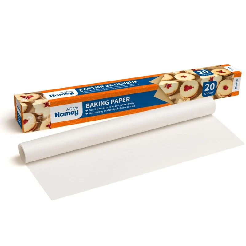 Хартия за печене Agiva Homey, 37 х 42 см, 20 листа